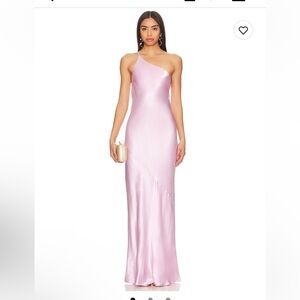 Shona Joy Pink One-Shoulder Wedding Dress